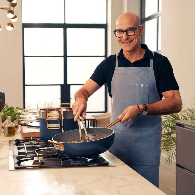 GreenPan Stanley Tucci Covered Pan Junior 29cm- Oxford Blue image number 1